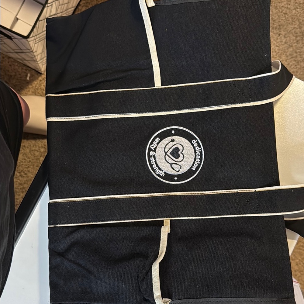 Source Unknown Black and White Storage Tote